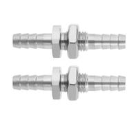 LT Easiyl 2 connettori per tubi flessibili da 6 mm, in acciaio inox, connettore esagonale dritto per partizione allentata