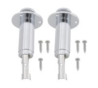 LT Easiyl 2 jack di uscita mono per chitarra acustica, elettrica, basso, con pulsante a vite, adatto per jack cilindrico da 6,35 mm (argento)