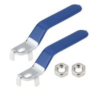 LT Easiyl 2 maniglie a leva da 10 x 6 mm con dadi M10 per valvola a sfera DN25