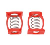 LT Easiyl 2 molle con fibbia a C per cerniera per bicicletta, morsetto per cerniera per limite della bicicletta, compatibile con Brompton bici pieghevole rossa a forma di C accessori per bici