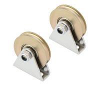 LT Easiyl 2 Pezzi 38mm U Groove Cavo Puleggia Montaggio A Parete Acciaio Ruota Girevole Cuscinetto Cancello Scorrevole Rullo Puleggia Ruote Capacità Di Carico 100kg