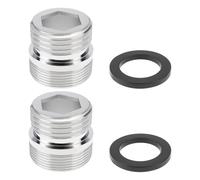 LT Easiyl 2 Pezzi Adattatore Per Rubinetto Con Filettatura Maschio Da 1/2 BSP A M22 Con Guarnizione Per Tubi Dell'acqua