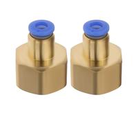 LT Easiyl 2 pezzi BSP 3/8 a 4 mm Raccordo pneumatico Push Quick connettore femmina a femmina in ottone pneumatico connettore per MIG saldatore mini adattatore MIG
