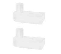 LT Easiyl 2 Pezzi Cerniera Per Porta Doccia Pieghevole Perno 7,5mm PE Cerniera Per Porta Bagno Albero Per Bagno Balcone Porta In Vetro Oscillante Libera 32x14x19mm Bianco