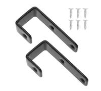 LT Easiyl 2 Pezzi Ganci Per Scale Da Letto Con Rivestimento In PVC - Metallo Resistente Per Letti A Castello, Letti A Soppalco E Scale - Nero