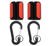 LT Easiyl 2 Pezzi In Lega Di Alluminio Leggero Portatile Esca Canna Da Pesca Gancio Creek Rod Clip Indossabile Canna Da Pesca Supporto Canna Da Pesca Clip Rosso