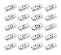 LT Easiyl 20 clip per cavo metallico in acciaio zincato a forma di uovo morsetto per cavo adatto al diametro 3 mm cavo in acciaio doppio foro 27 mm x 14,5 mm