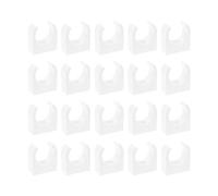 LT Easiyl 20 morsetti per tubi dell'acqua da 18 mm, a forma di U, clip per tubo del gas, in plastica, per irrigazione da giardino, connettore per tubo flessibile bianco