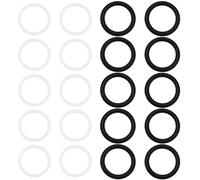 LT Easiyl 20 Pezzi Guarnizione Di Tenuta In Gomma O-ring Con Giunto Idraulico A Sgancio Rapido 27x20x3,5 Mm E 24,8x20,6x1,3 Mm Compatibile Con BG3 Trattore Con Spina Bianco E Nero