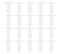LT Easiyl 20 Pezzi Tappi Paraurti Coprifori Targa Anteriore Clip 18,2x20x5,5mm Paraurti Scudo Fermo Copriforo Paraurti Adatto Per Fori Da 6-7mm Bianco