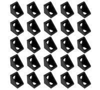 LT Easiyl 25 Pezzi Profilo In Alluminio Estruso Profilo In Alluminio Nero Connettori Ad Angolo Retto Per Grandi Recinzioni Telaio Per Impieghi Gravosi Banco Da Lavoro Collegamento 20x20x17mm