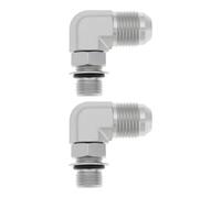 LT Easiyl 2Pcs 1/2 "JIC Maschio x 3/8" ORB Maschio Raccordi per Tubi Idraulici 6801-08-06 Gomito a 90 Gradi per Automobili Produzione Agricoltura