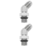 LT Easiyl 2Pcs 3/8 "JIC Maschio x 3/8" ORB Maschio Raccordi per Tubi Idraulici 6802-06-06 Gomito da 45 Gradi per Automobili Produzione Agricoltura