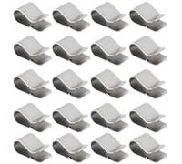 LT Easiyl 30 Pezzi Clip Di Fissaggio In Acciaio Inossidabile Clip Di Fissaggio Griglia Albero Luce Clip A Molla 21,4x12 Mm Clip A U Tono Argento Per Tubo Da 3,5 Mm