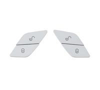 LT Easiyl 4 adesivi decorativi in ABS per serratura della portiera dell'auto, compatibili con Benz C E GLC Classe W205, argento