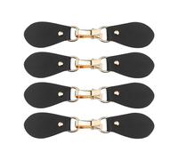 LT Easiyl 4 bottoni a levetta in pelle, 15,5 x 3,2 cm, chiusure da cucire, chiusure per cardigan, cappotti, cardigan, maglioni, maglioni vintage, colore nero