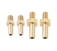 LT Easiyl 4 connettori in ottone per tubo flessibile metrico M4 x 0,7-3 mm e M4 x 0,7-4 mm per stagno piscina adattatori per tubi flessibili per tubi flessibili con filettatura maschio oro