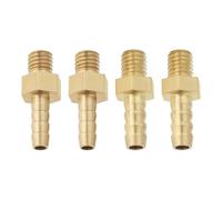 LT Easiyl 4 connettori in ottone per tubo flessibile metrico M5 x 0,8-3 mm e M5 x 0,8-4 mm per stagno piscina adattatori per tubi flessibili per tubi flessibili con filettatura maschio oro