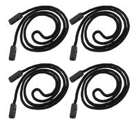 LT Easiyl 4 cordoncini per occhiali, lunghezza 74 cm, per occhiali da nuoto, occhiali sportivi, per occhiali da sole, cordino per collo, colore nero, nero, 74 cm