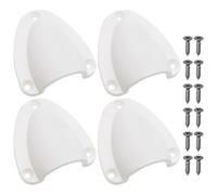LT Easiyl 4 Pezzi Copricavo per Sfiato in Nylon per Cavi Marini Coprisfiato A Conchiglia con Viti per Yacht Barche Navi (Taglia L/Bianco)