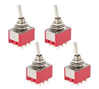 LT Easiyl 4 Pezzi Interruttore Levetta 3PDT 9 Pin 2 Pos MTS-302 2A/250VAC 5A/125VAC Compatibile Pedali Effetti Chitarra