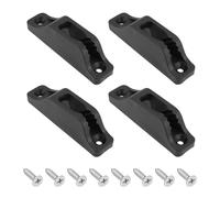 LT Easiyl 4 Pezzi Morsetto per Corda in Nylon per Kayak Accessori per Morsetto per Corda 86x20 Mm con Viti Adatto per Barche da Yacht con Cavi da 3-6 Mm Nero