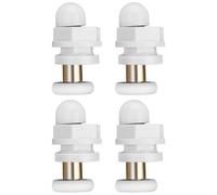 LT Easiyl 4 Pezzi Rulli Per Porta Doccia 19 Mm Vecchio Stile Puleggia Ad Arco Ultra Silenzioso Per Spessore 4-6 Mm Porta Doccia Bagno Porta In Vetro Bianco