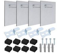 LT Easiyl 4 set di ganci da parete per specchi, cornici per foto, cornici in vetro, supporto adatto per intonaco e pareti solide, 10 x 10 cm