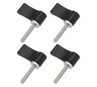 LT Easiyl 4PCS Filettatura Maschio Vite Regolabile M4 20mm Regolabile Pollice Leva Vite con Ala Singola per Attrezzature Fotografiche Manopola Rotante Vite Nero