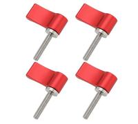 LT Easiyl 4PCS Filettatura Maschio Vite Regolabile M4 20mm Regolabile Pollice Leva Vite con Ala Singola per Attrezzature Fotografiche Manopola Rotante Vite Rosso