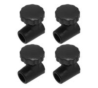 LT Easiyl 4PCS Pomello Ricambio Serratura Finestra RV Pomello Supporto Serratura Finestra Pomello Supporto Asta Prugna Compatibile Con Polyplastic Connettore 10Mm A 12Mm 10x12.7x24mm Nero