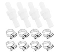 LT Easiyl 4pcs Valvole Di Ritegno In Linea Da 10 Mm Di Diametro Con Cinghie Di Serraggio Adatte Per Tubi Di Scarico Di Elettrodomestici