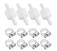 LT Easiyl 4pcs Valvole Di Ritegno In Linea Da 6 Mm Di Diametro Con Cinghie Di Serraggio Adatte Per Tubi Di Scarico Di Elettrodomestici