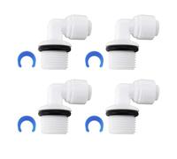 LT Easiyl 4x Gomiti A 90° Con Attacco Rapido Da 1/4" A 3/8" AG Con O-ring Per Filtro Per Acqua A Osmosi Inversa Da 6,5 Mm