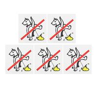 LT Easiyl 5 Pezzi Di Plastica Rigida Resistente Alle Intemperie Divieto Di Pipì Cane Cartello Di Avvertimento Adatto Per Garage Recinzione Muro Casa 100x100x2mm