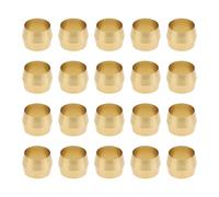 LT Easiyl 50Pcs 6.35mm Olive Compressione Ottone Rame Tubo Idraulico Olive per Tubo Pneumatico Tubo Aria 8.1x5.8mm