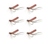 LT Easiyl 6 Pezzi Di Schiuma Daddy Long Legs Tan Flies #10 Hook Dry Trout Fishing Flies Tan Foam Fly Fishing Lure Per La Pesca Al Salmone