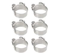 LT Easiyl 6 Pezzi In Acciaio Inox Bullone Morsetto Tubo Di Scarico Morsetto Tubo Flessibile Fascette Per Automobili Costruzione Macchinari 44-47mm Mandrino Morsetti Ganascia Larghezza Banda 22mm