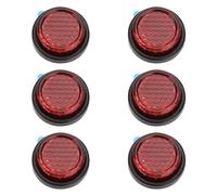 LT Easiyl 6pcs 20mm Stick-on Piccolo Rotondo Targa Riflettori di Sicurezza Adatto Per Moto Veicolo Elettrico Bicicletta Parafanghi Posteriori Rimorchio Recinzioni Porte Postali