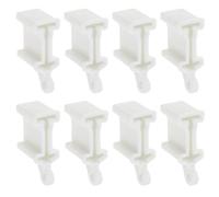 LT Easiyl 8 Pezzi Fermate Terminali Per Binari Per Tende Bianchi, Accessori Per Binari Per Tende, Tappi Terminali Per Binari Per Tende Curvi Pieghevoli, Montaggio A Soffitto, Parete