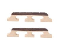 LT Easiyl Accessori di ricambio per ponte, 6 corde a tre gambe, in acero ebano, per banjo, chitarra, ukulele, 2 pezzi