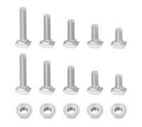 LT Easiyl Bullone A Inserimento Con Scanalatura A T M5 Da 25 Set Con Kit Di Dadi Flangiati Esagonali M5 Bullone A T Con Perno A Forma Di T Per Profilo In Alluminio Serie 20 Con Scanalatura A T Da 6 Mm