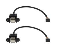 LT Easiyl Cavo Da 2 Connettori Femmina USB 2.0 A 9 Pin Per Scheda Madre Per PC