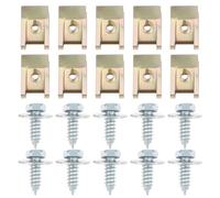 LT Easiyl Kit di 10 clip per bulloni in metallo per sottoscocca dell'auto, compatibile con Tesla