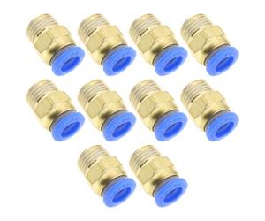 LT Easiyl Raccordo A Pressione Pneumatico Dritto Da 10 Pezzi Da 1/4 Pollici Maschio A Diametro Esterno Del Tubo Da 8 Mm Spingere Per Collegare Rapidamente l'aria Compressa