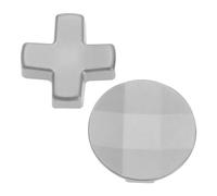 LT Easiyl Set di 2 cuscinetti a D in metallo, compatibili con Xbox One Elite Series 2, compatibile con Xbox Elite 2 Core, colore: Argento