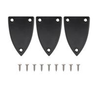LT Easiyl Set di 3 coperture per asta di regolazione per chitarra, 3 fori, triangolari, in plastica, per chitarra acustica-elettrica, chitarra acustica, basso, 45 x 29 mm, colore nero