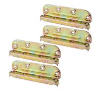 LT Easiyl Set di 4 raccordi per letto, staffe di ricambio, per il collegamento di testiere in legno, 130 mm, zincate colorate