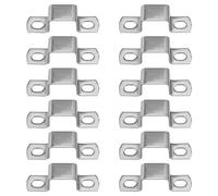 LT Easiyl Staffa di supporto di sicurezza per barra resistente, a forma di U, per porta chiusa, in acciaio inox, 22 x 27 mm, 12 pezzi