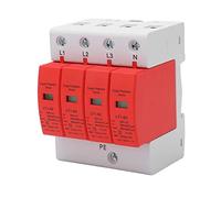 LT1-60 4P Surged Protective Device, 385V AC 30kA-60kA Thunder Arrester, Flame Retardant PC Housing & Visual Indicator for Home Commercial Industrial Electrical Protection